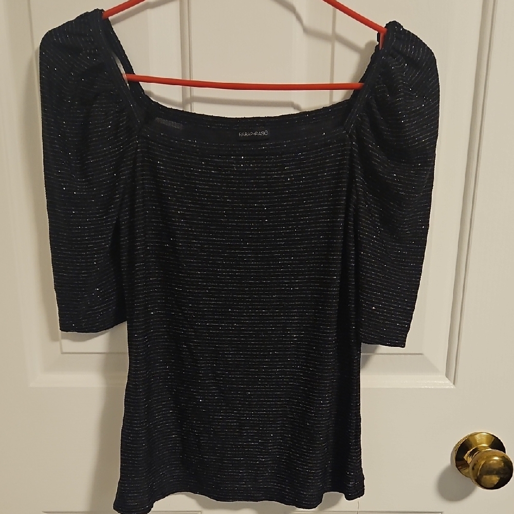 💗Paraphrase Black Shimmer Blouse